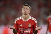 Gianluca Prestianni, 20 anos, tem contrato com o Benfica até 2029 e cláusula de rescisão de €100 milhões — Foto: Miguel Nunes