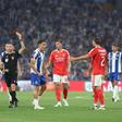 Miguel Nogueira dirigiu o jogo com independência e, como foi sublinhado por especialistas, realizou uma arbitragem equilibrada e tecnicamente correta — Foto: CATARINA MORAIS/KAPTA+