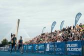 Vasco Vilaça e Matt Hauser no sprint final da prova que valeu o título de campeão do mundo ao português - Foto: World Triathlon