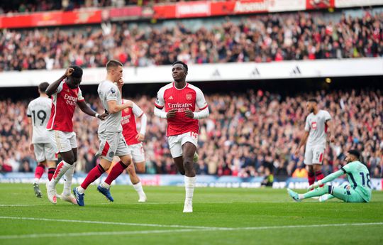 Fábio Vieira marca e Nketiah faz hat-trick na goleada do Arsenal ao Sheffield United