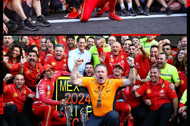Vídeo: Zak Brown estraga foto de grupo da Ferrari, mas Carlos Sainz vinga-se logo depois