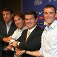 Luis Enrique e Joan Laporta em 2008