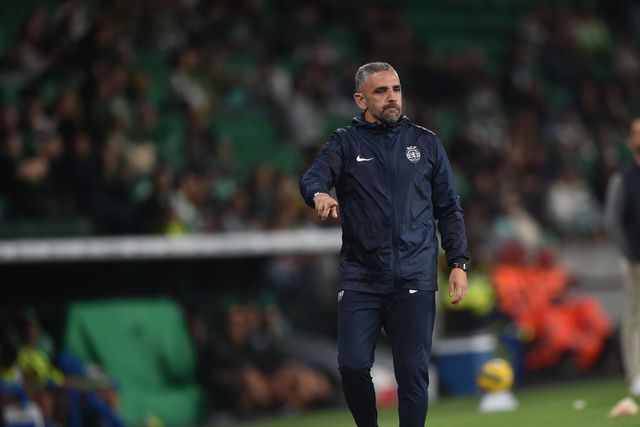 Rui Borges, treinador do Sporting, em Alvalade na goleada ao Alverca para a Taça da Liga - Foto: Miguel Nunes