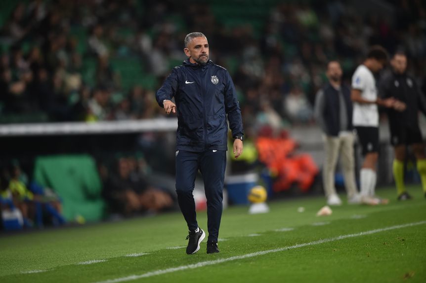 Rui Borges, treinador do Sporting, em Alvalade na goleada ao Alverca para a Taça da Liga - Foto: Miguel Nunes