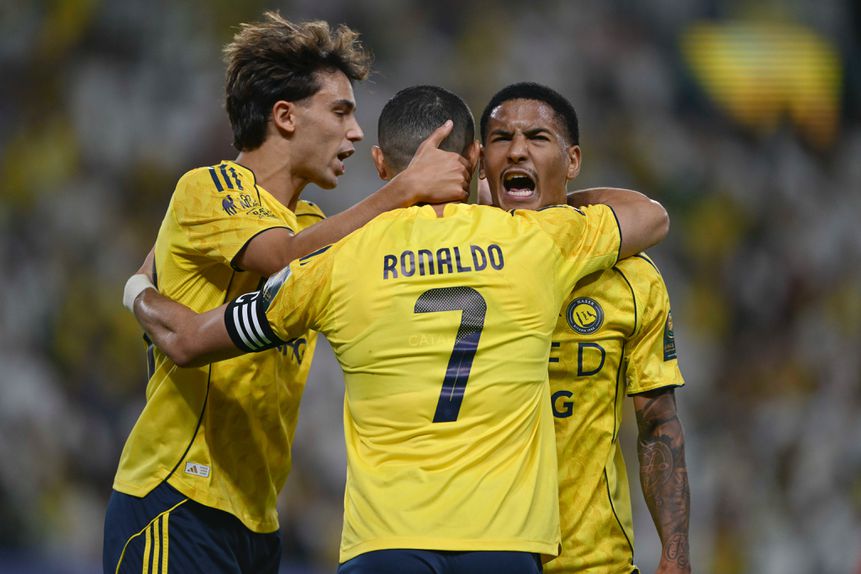 Cristiano Ronaldo e João Félix a festejar - Foto: Al Nassr