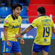 Taichi Fukui a festejar o golo que marcou com Trezza - Foto: Arouca