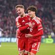 David Michael Santos Daiber a festejar o primeiro golo pelo Bayern na estreia