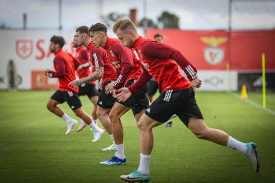 Sorrisos e foco no Benfica antes do Inter (imagens)