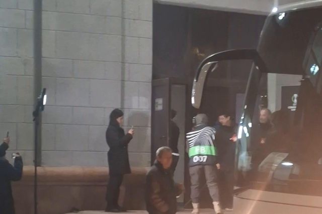 A chegada do V. Guimarães ao Estádio Ortalik