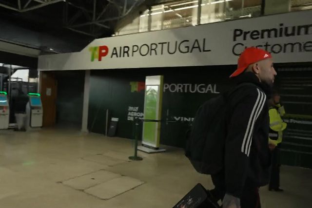 A partida do Benfica para a Madeira