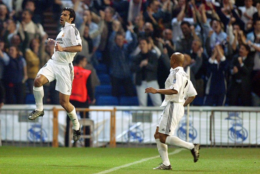 Figo e Roberto Carlos jogaram juntos no Real Madrid