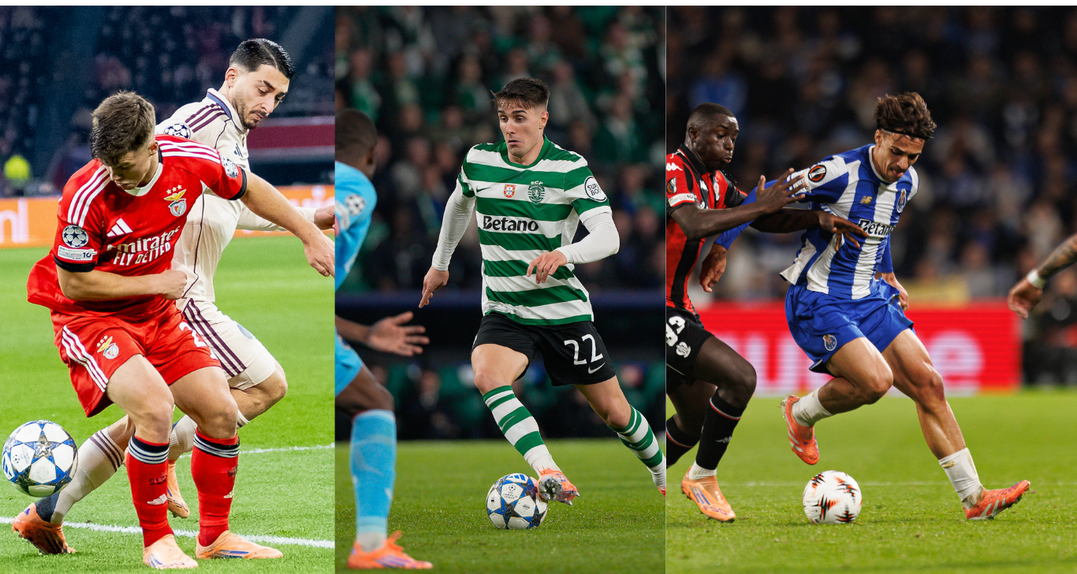 Benfica, Sporting e FC Porto venceram os seus jogos nesta semana europeia - Fotos: IMAGO