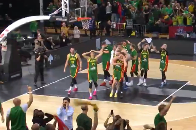 Seleção da Lituânia nem queria acreditar na reviravolta frente ao Reino Unido