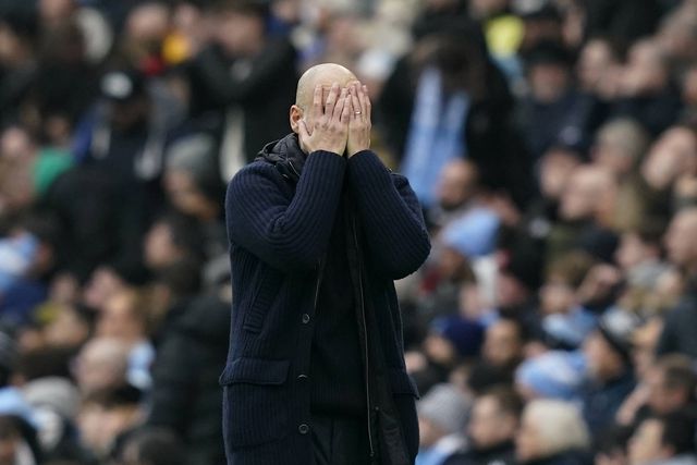 Pep Guardiola, treinador do Manchester City