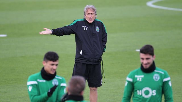 Jesus no treino do Sporting (Pedro Benavente/ABOLA)