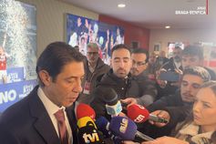 Rui Costa na zona mista do Estádio Municipal de Braga