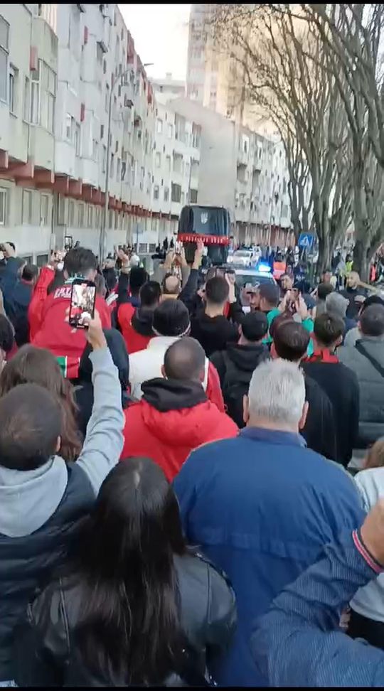 Benfiquistas recebem a equipa