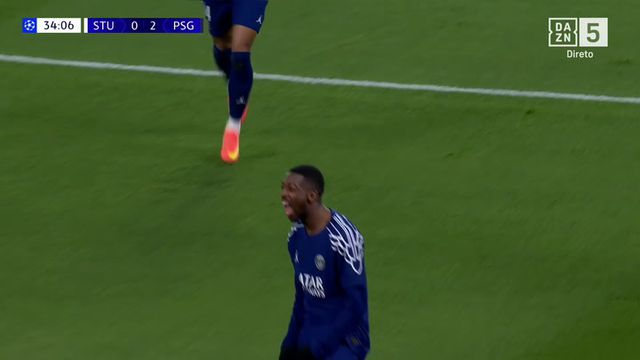 João Neves assiste e... que bomba de Dembélé! (vídeo)