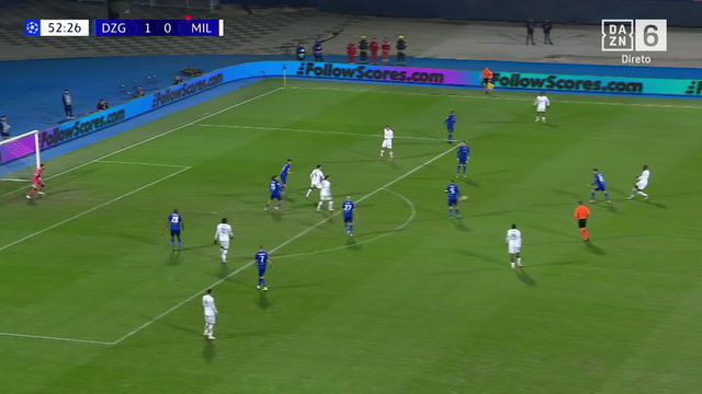 Pulisic, à meia-volta, empata para o Milan de Sérgio Conceição