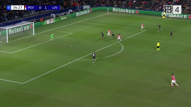 Bakayoko senta dois de uma vez e atira para o empate do PSV frente ao Liverpool