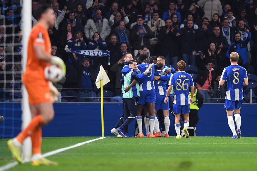 Os festejos dos jogadores do FC Porto.  Foto: Rogério Ferreira/Kapta+