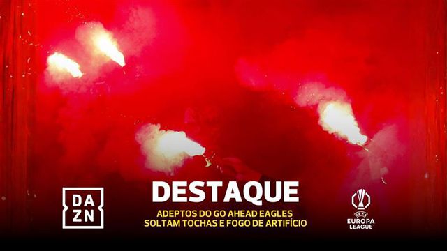 Adeptos lançam fogo de artifício e adiam segunda parte do Go Ahead Eagles-SC Braga