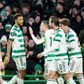 Celtic a celebrar o 4-2 ao Utrecht por Trusty