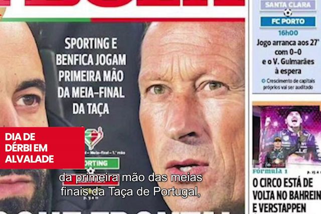 A BOLA em 59 segundos: choque frontal no dérbi e castigo a Ronaldo