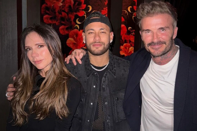 Beckham brinca com jantar na companhia de Neymar