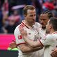 Harry Kane e Leroy Sané a celebrarem mais um golo do Bayern com Guerreiro