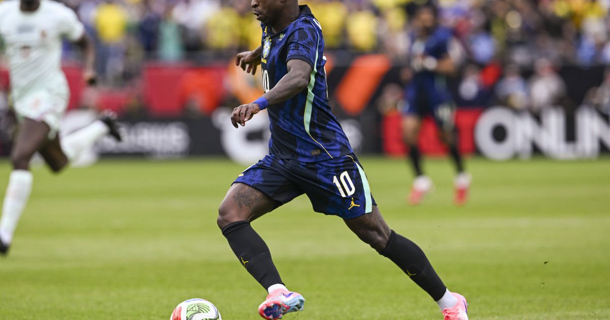 Vinícius Jr. regressa aos treinos do Brasil e descansa Real Madrid