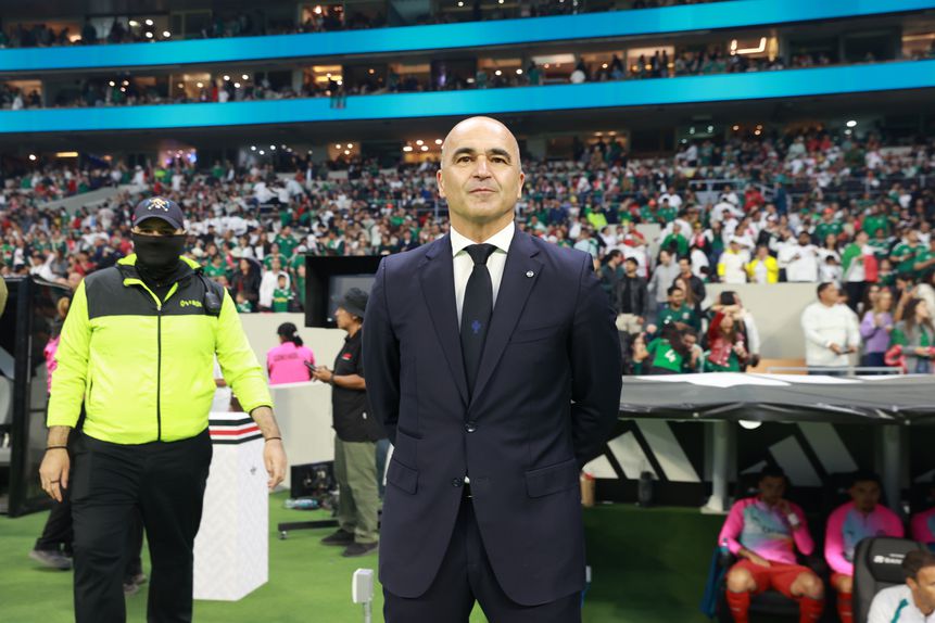 Roberto Martínez no banco de Portugal. Foto: LUSA (México-Portugal)