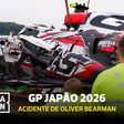 Bearman sofre acidente grave no Japão e sai do carro a coxear!