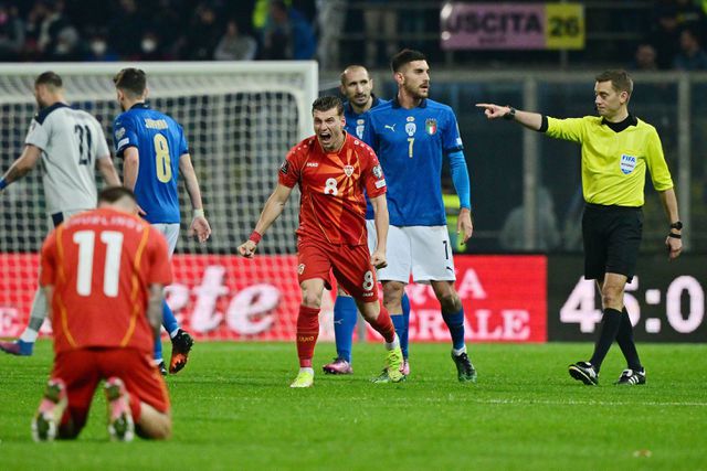 Turpin foi o árbitro da partida que ditou a eliminação de Itália frente à Macedónia do Norte em março de 2022