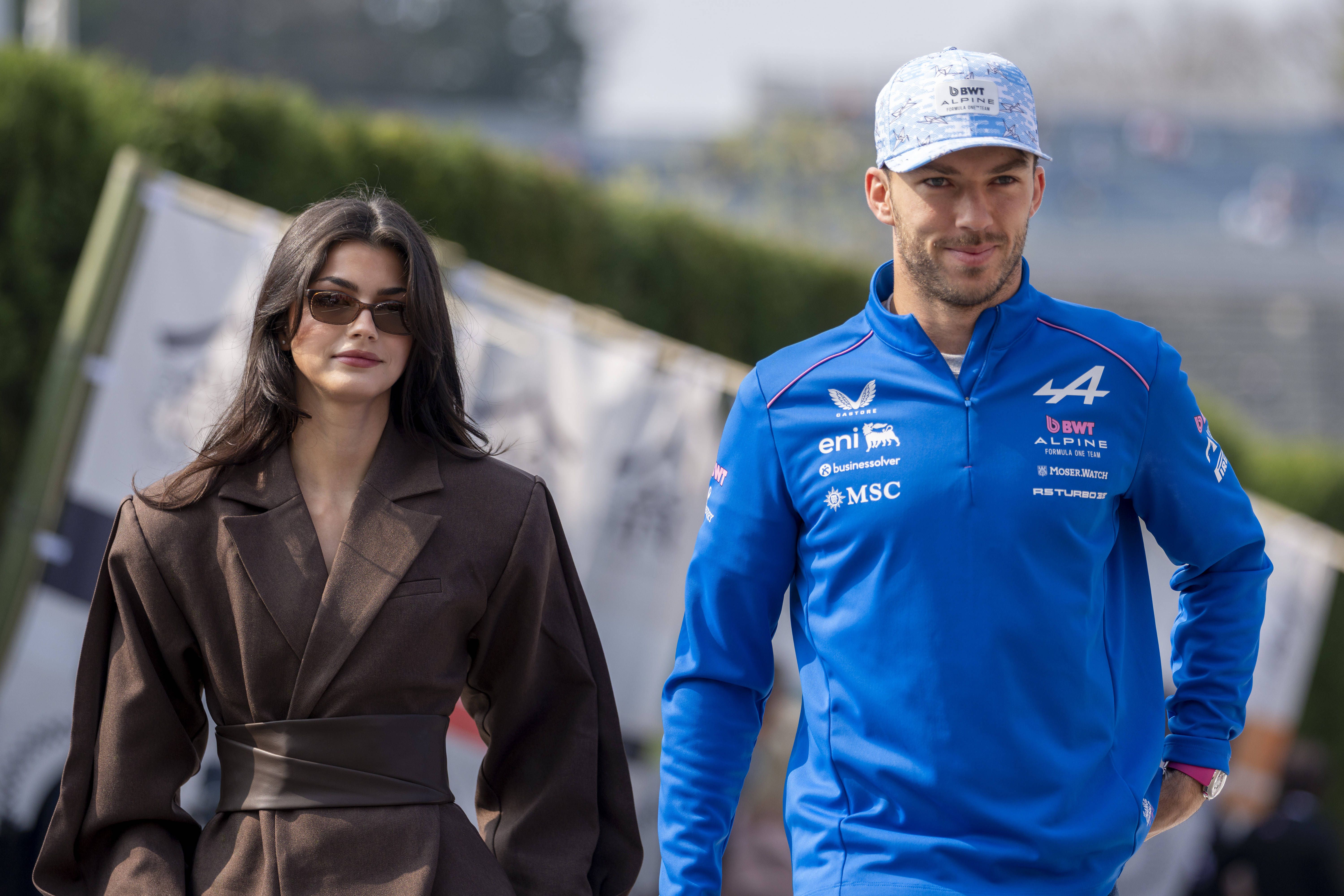 Pierre Gasly e a namorada Francisca Cerqueira Gomes em Suzuka (IMAGO)