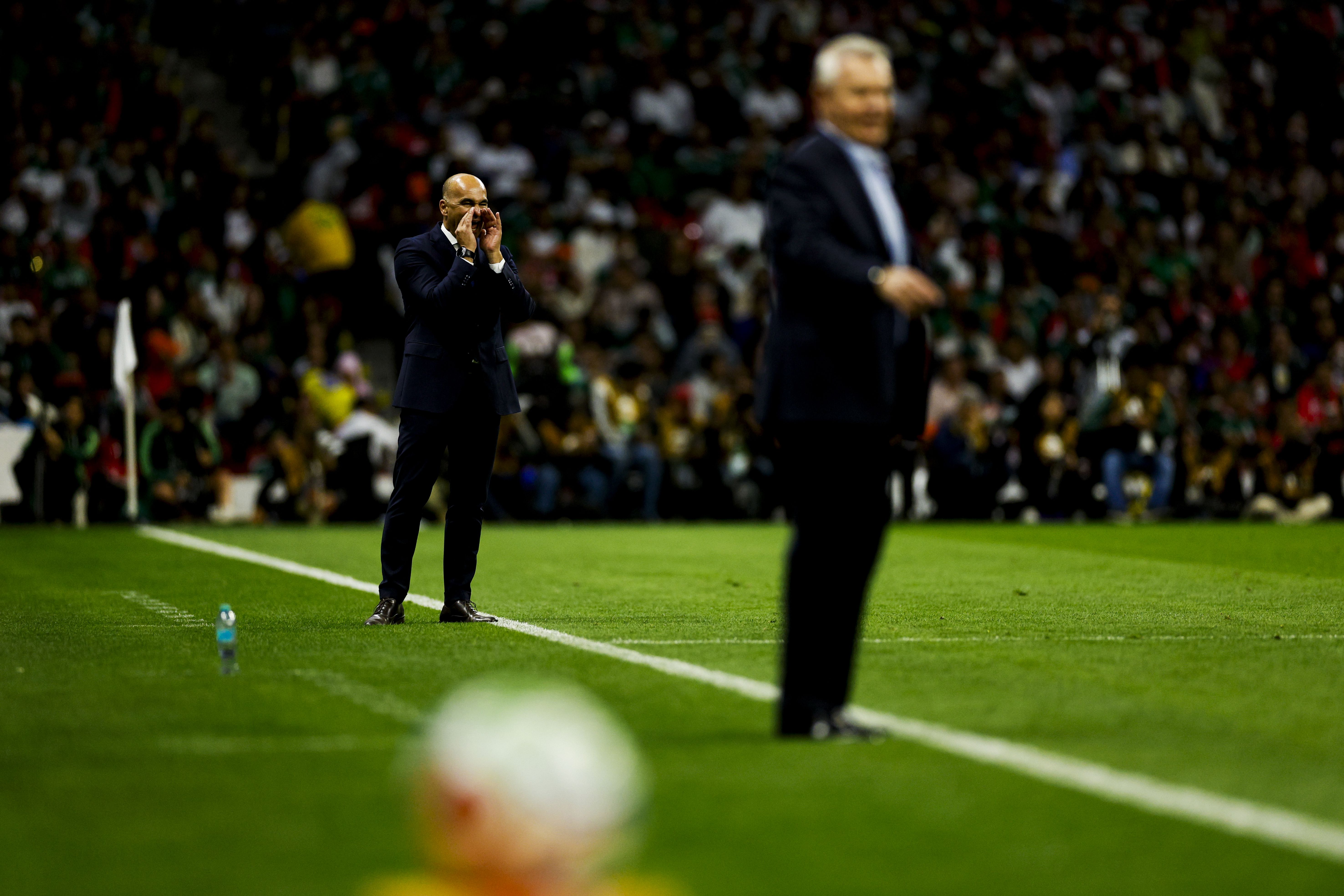 Roberto Martínez a dar indicações. Foto: FPF (México-Portugal)