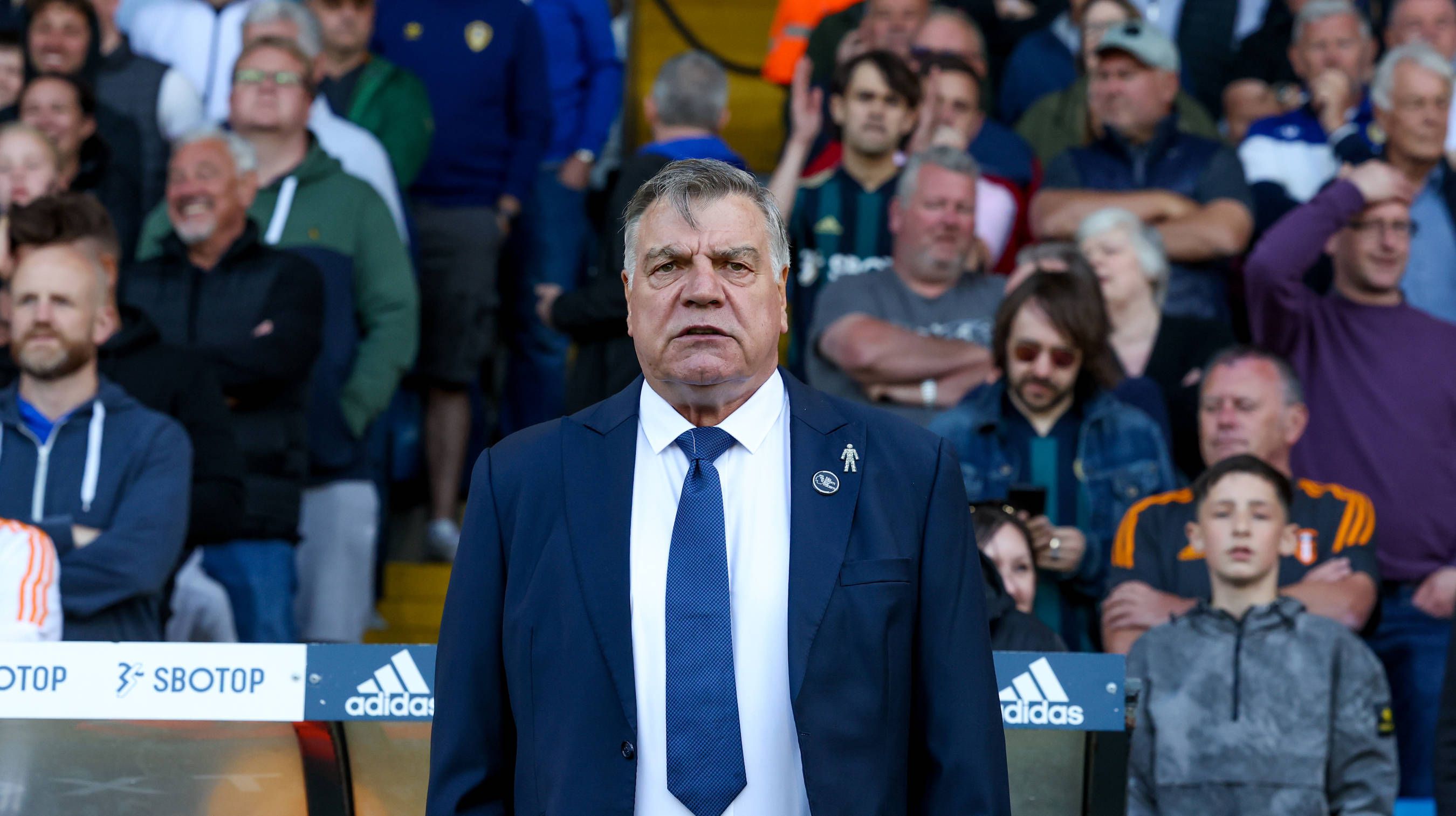 Sam Allardyce, técnico de 71 anos e sem clube desde 2022/23, altura em que orientou o Leeds por apenas 4 jogos - Foto: Imago