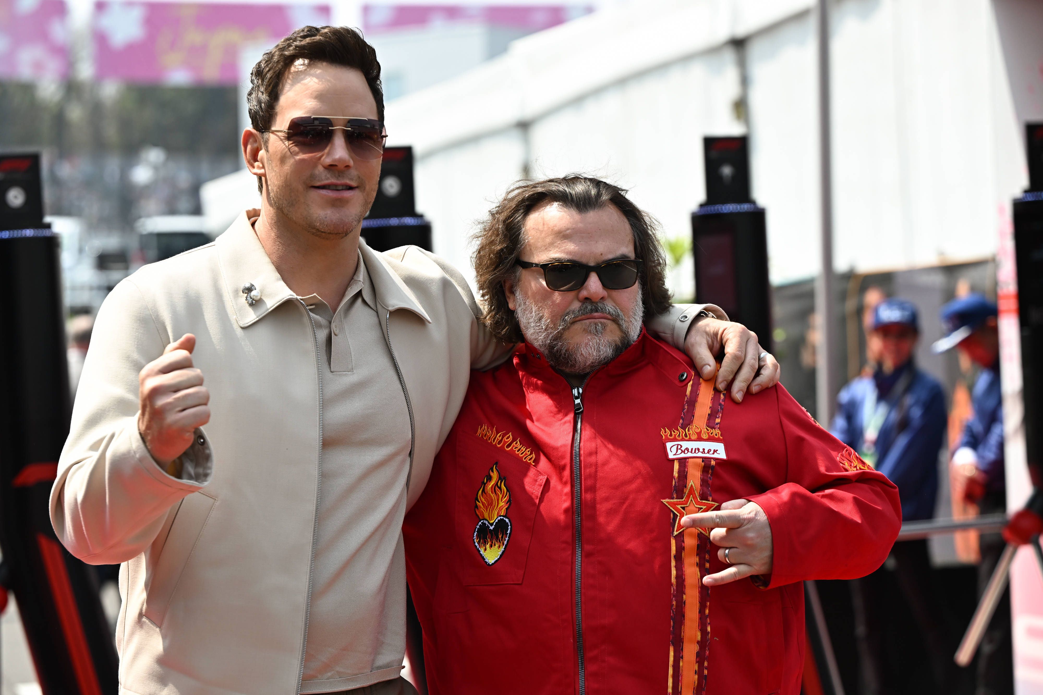 Jack Black e Chris Pratt em Suzuka (IMAGO)