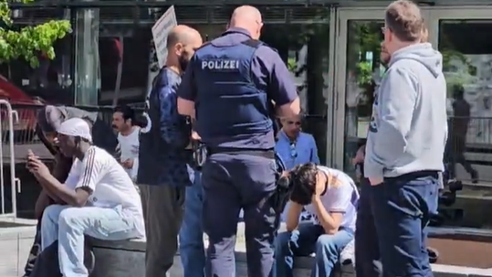 VÍDEO: uma detenção na chegada do Real Madrid a Munique