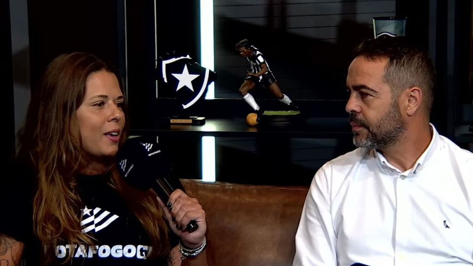 Hanna Santos e Artur Jorge (Foto Botafogo TV)