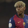 Lamine Yamal a representar o Barcelona na final da Taça do Rei