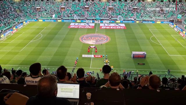 Entrada das equipas no Sporting-Tondela