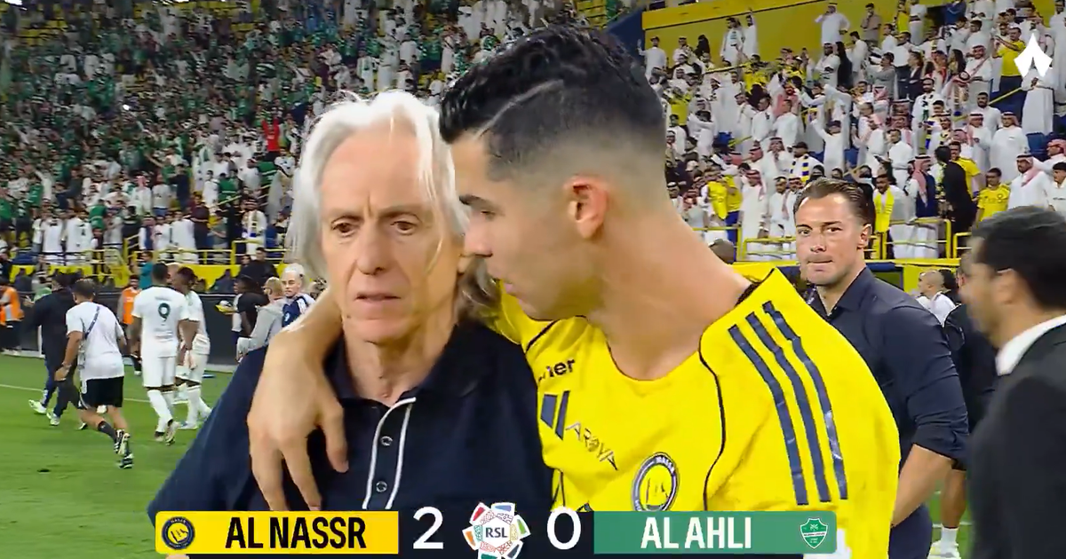 VÍDEO: Al Nassr-Al Ahli termina em confusão e Ronaldo foi buscar Jorge Jesus
