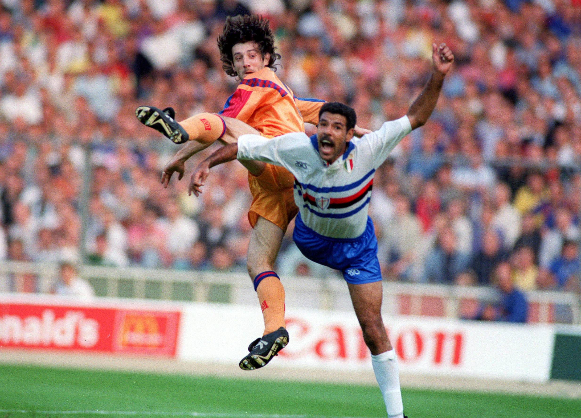 Sampdoria saiu derrotada da final da Champions de 1992, em Wembley, pelo Barcelona