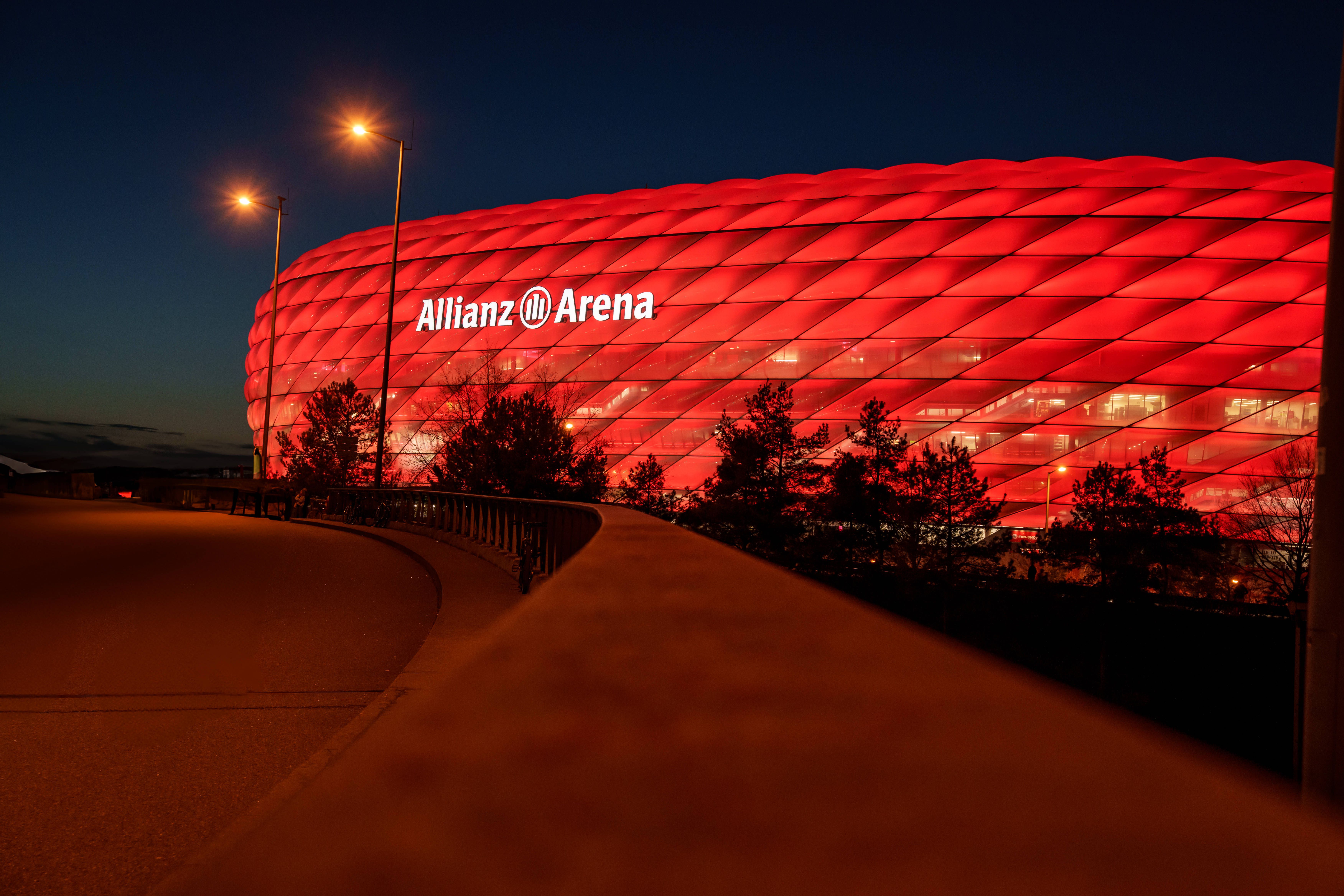 O palco da final da UEFA Champions League, a Allianz Arena, em Munique