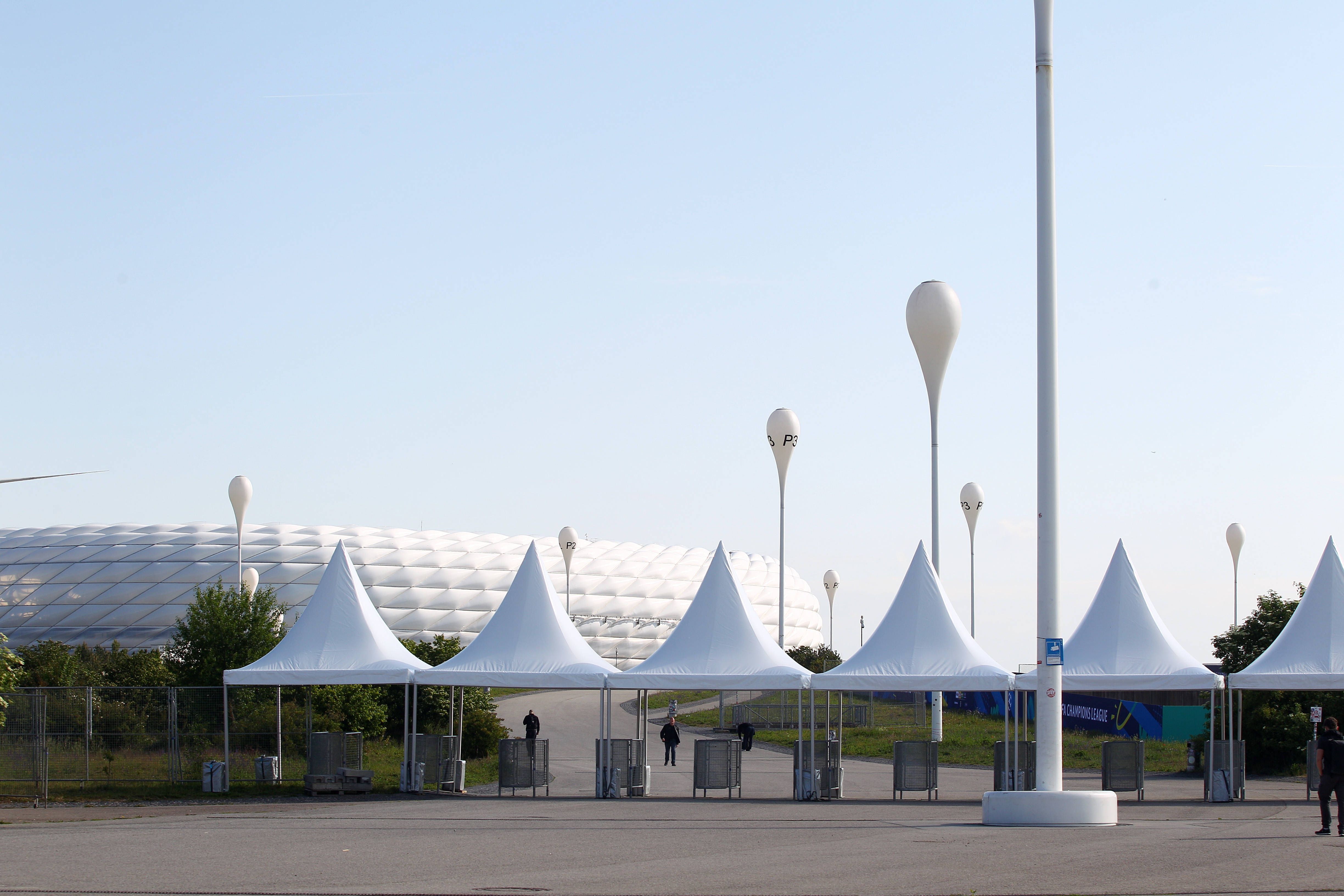 Tudo a postos na Allianz Arena, em Munique, para a grande final da UEFA Champions League entre PSG e Inter
