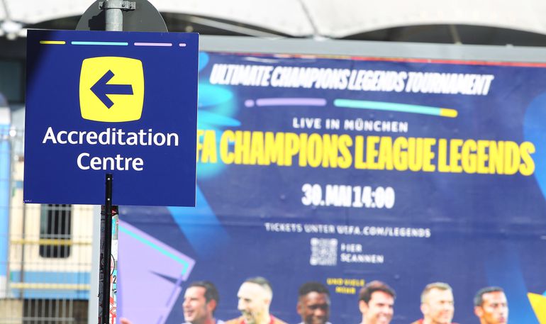 Tudo a postos na Allianz Arena, em Munique, para a grande final da UEFA Champions League entre PSG e Inter