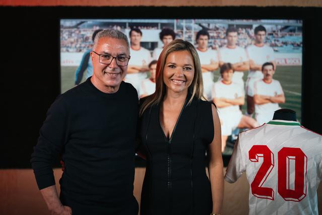 Entrevista de Irene Palma a Augusto Inácio na Cidade do Futebol (foto: André Carvalho)