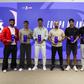 Sete dos jogadores eleitos para o onze ideal da Liga 3 - Foto: FPF