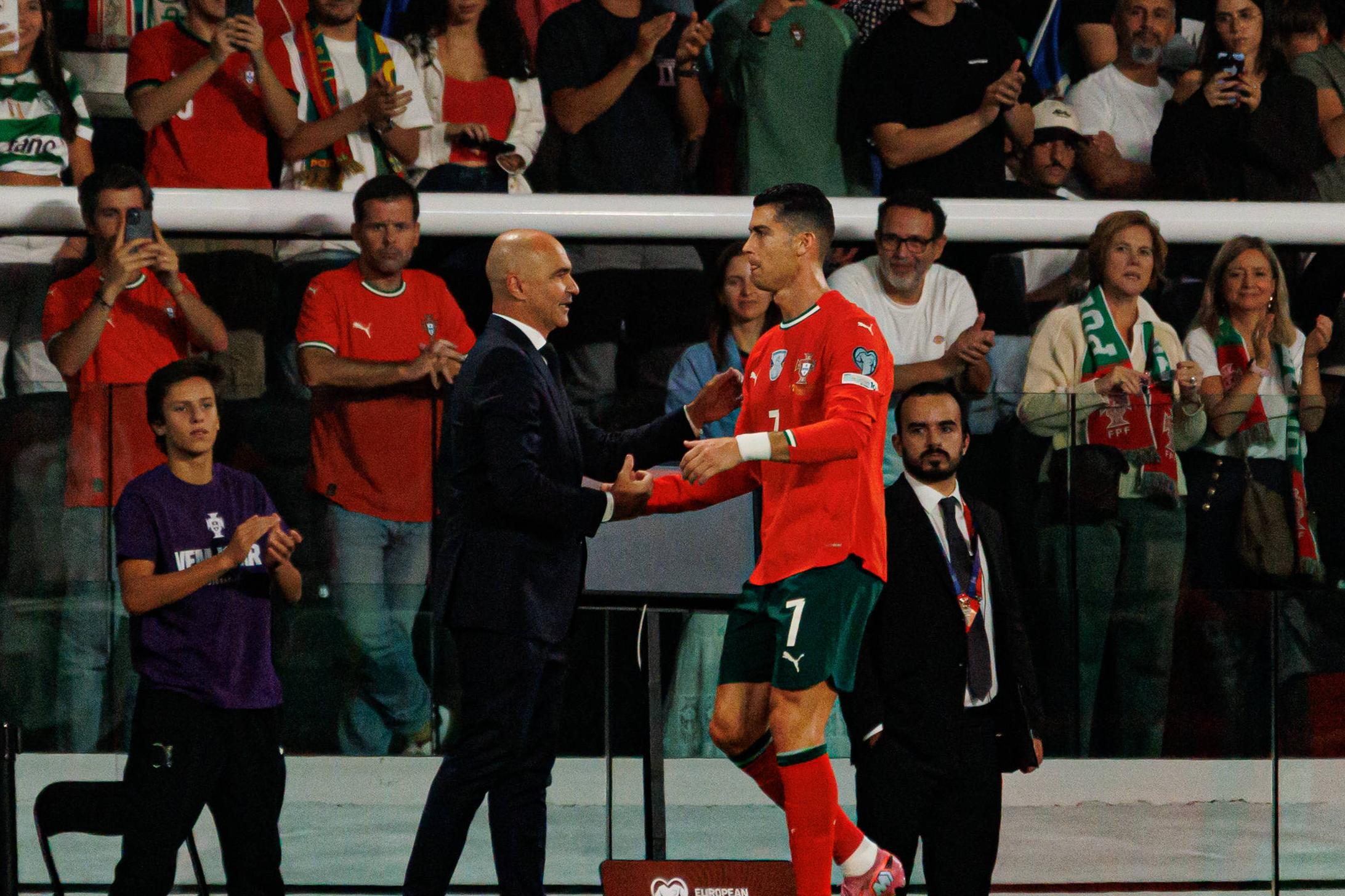 Roberto Martínez e Cristiano Ronaldo